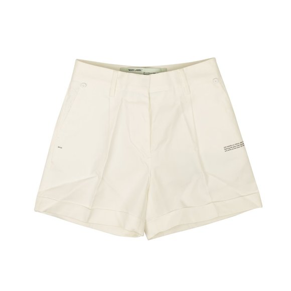 OFF-WHITE C/O VIRGIL ABLOH White Cotton Logo Formal Shorts Size 2/38 $600